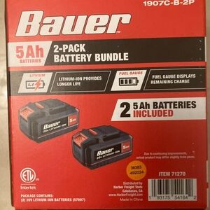 Bauer Red and Black 5Ah Battery 2-Pack